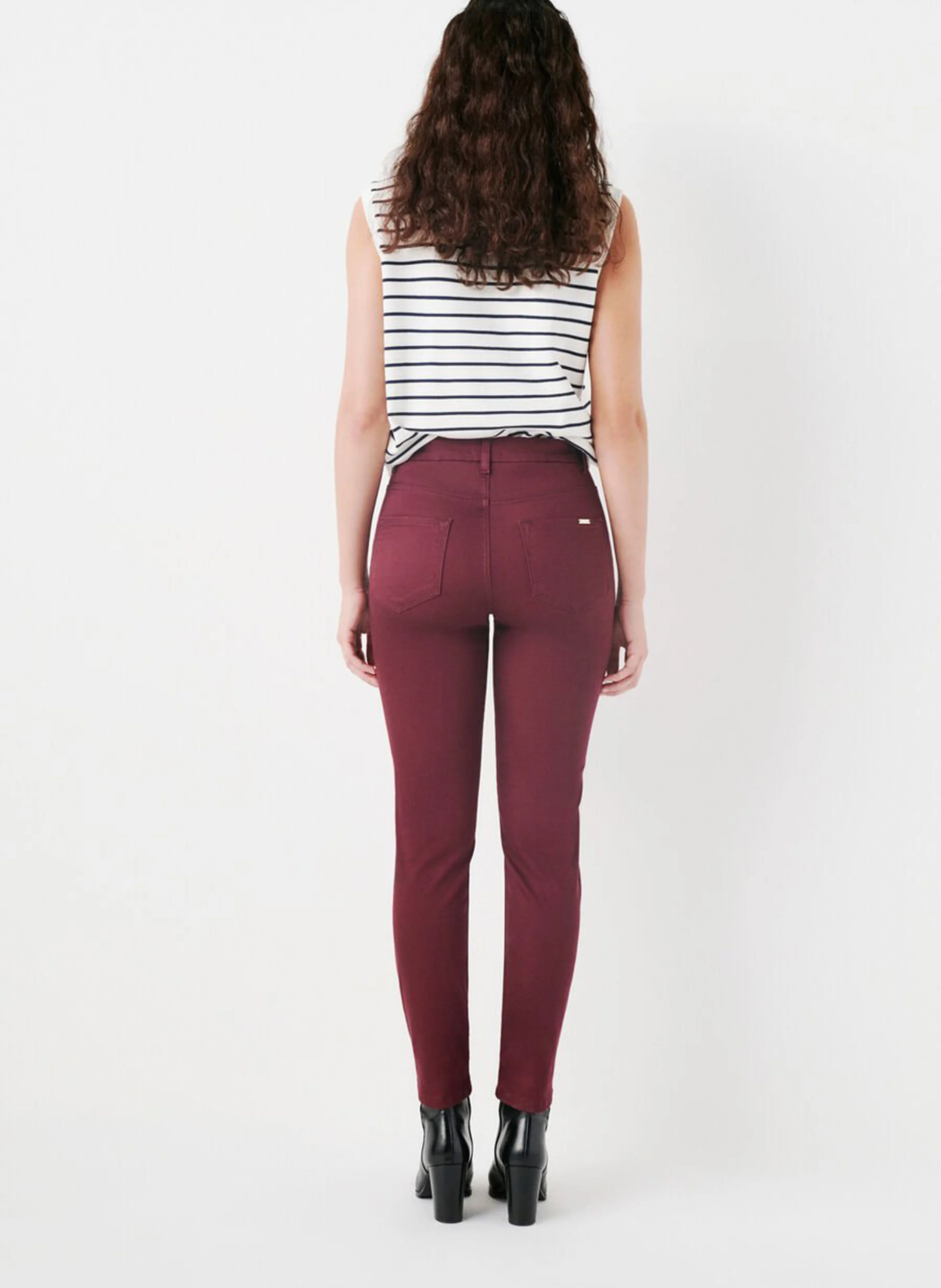 TONYB - Pantalon slim en coton mélangé | Rouge
