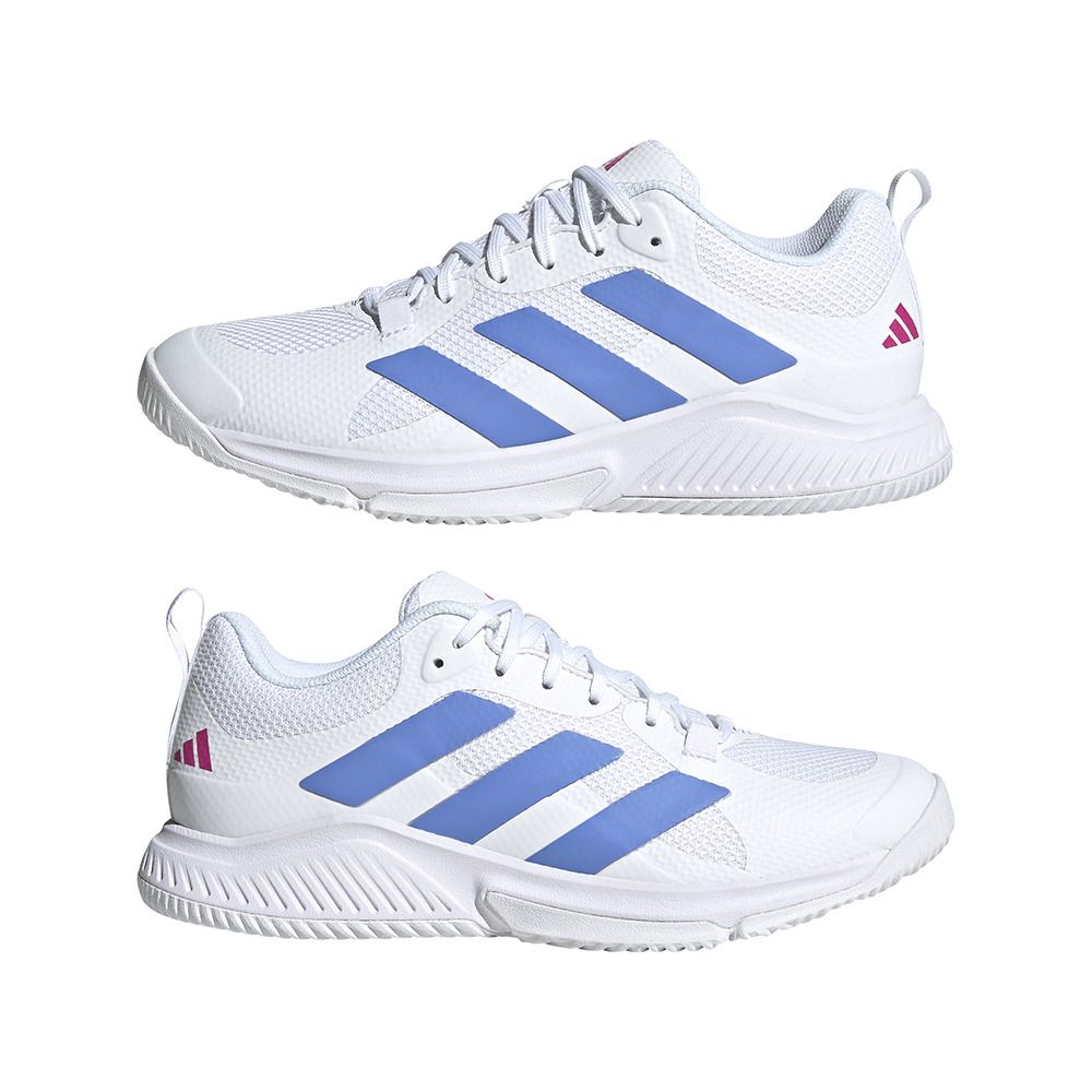 Adidas Performance COURT TEAM BOUNCE 2.0 - Chaussures handball Femme white/blue fusion/lucid fuchsi