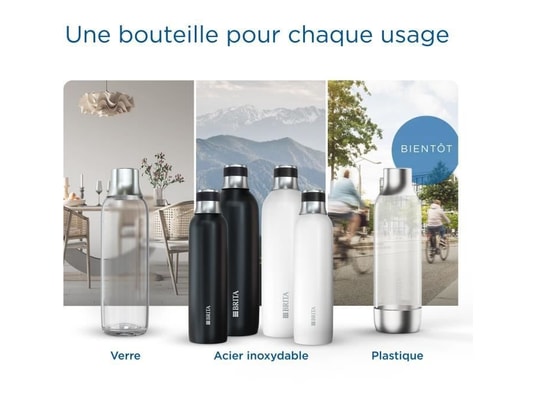 BRITA - Bouteille isotherme pour sodatrio - acier inoxydable