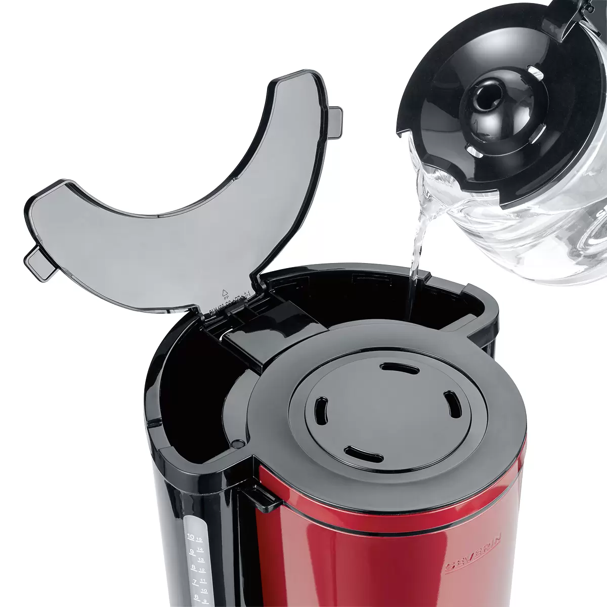 Filterkaffeemaschine Severin KA4817 schwarz / rot