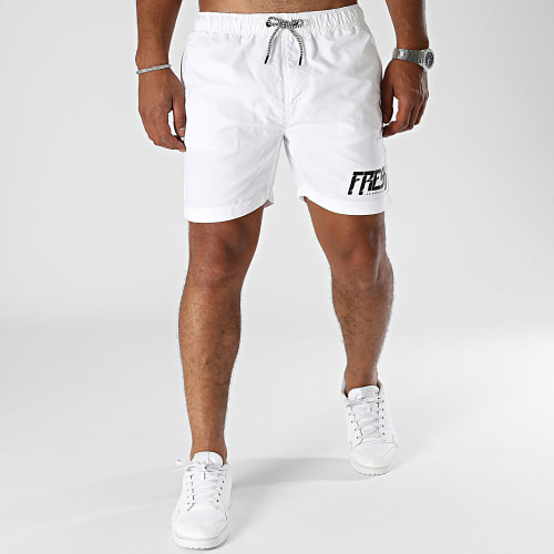 Short De Bain Logo Blanc