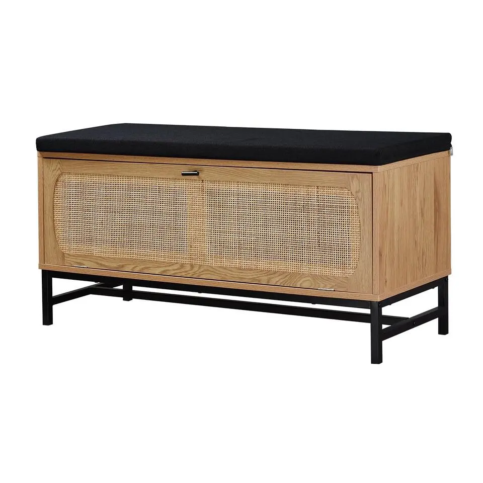 CALICOSY - Schoenenbank JAYA - Licht hout - 47x100x38 cm