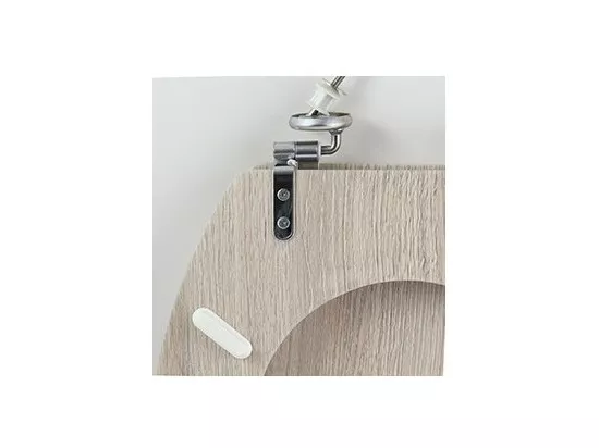 Abattant wc MDF Effet Bois- Charnières Inox MSV