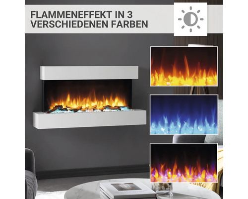 Elektrische haard Balderia Ignis wit 2000 watt incl. afstandsbediening