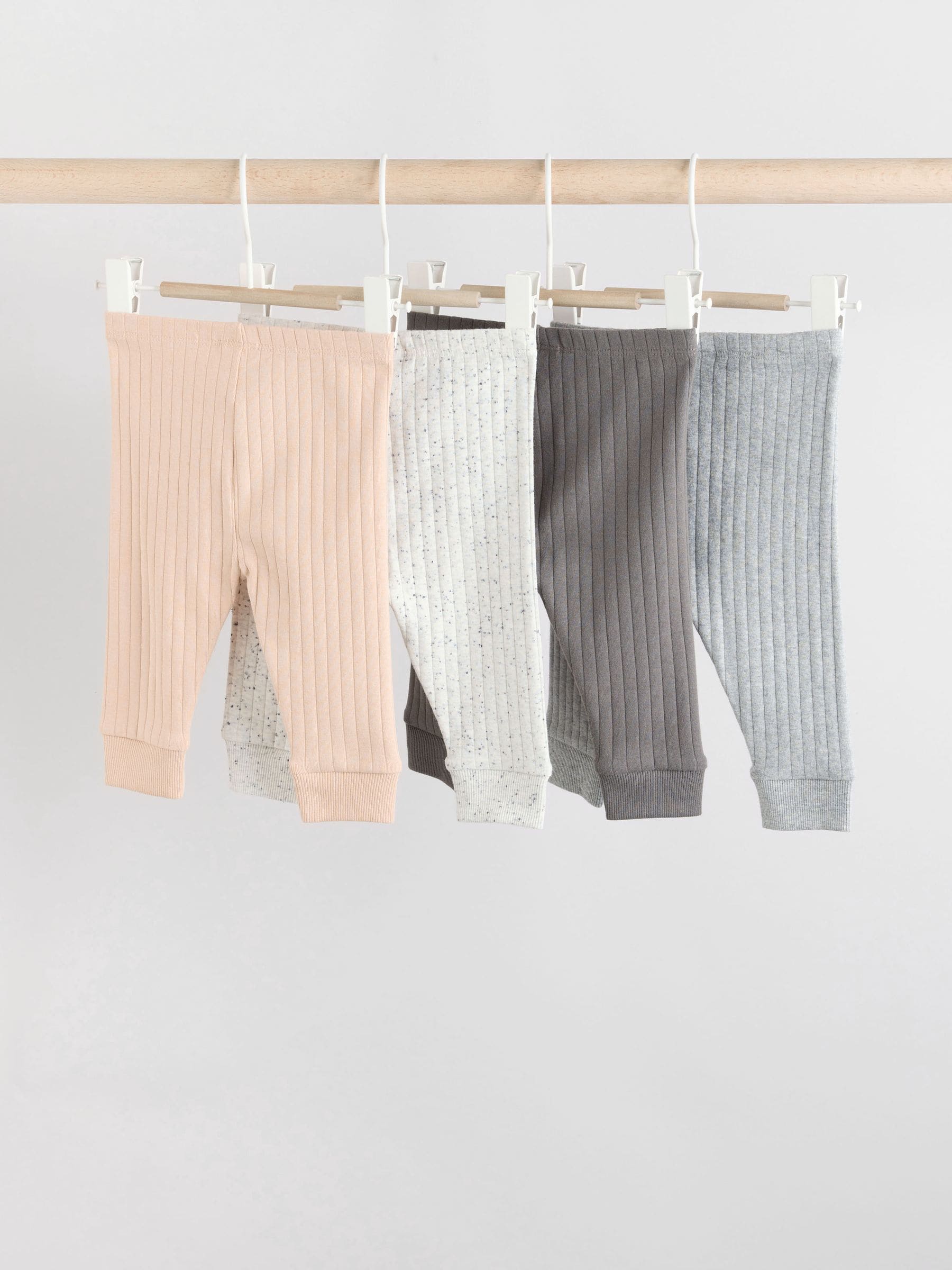 Mono/Naturel - Verpakking van 4 babyleggings (0 mnd -3 jr)