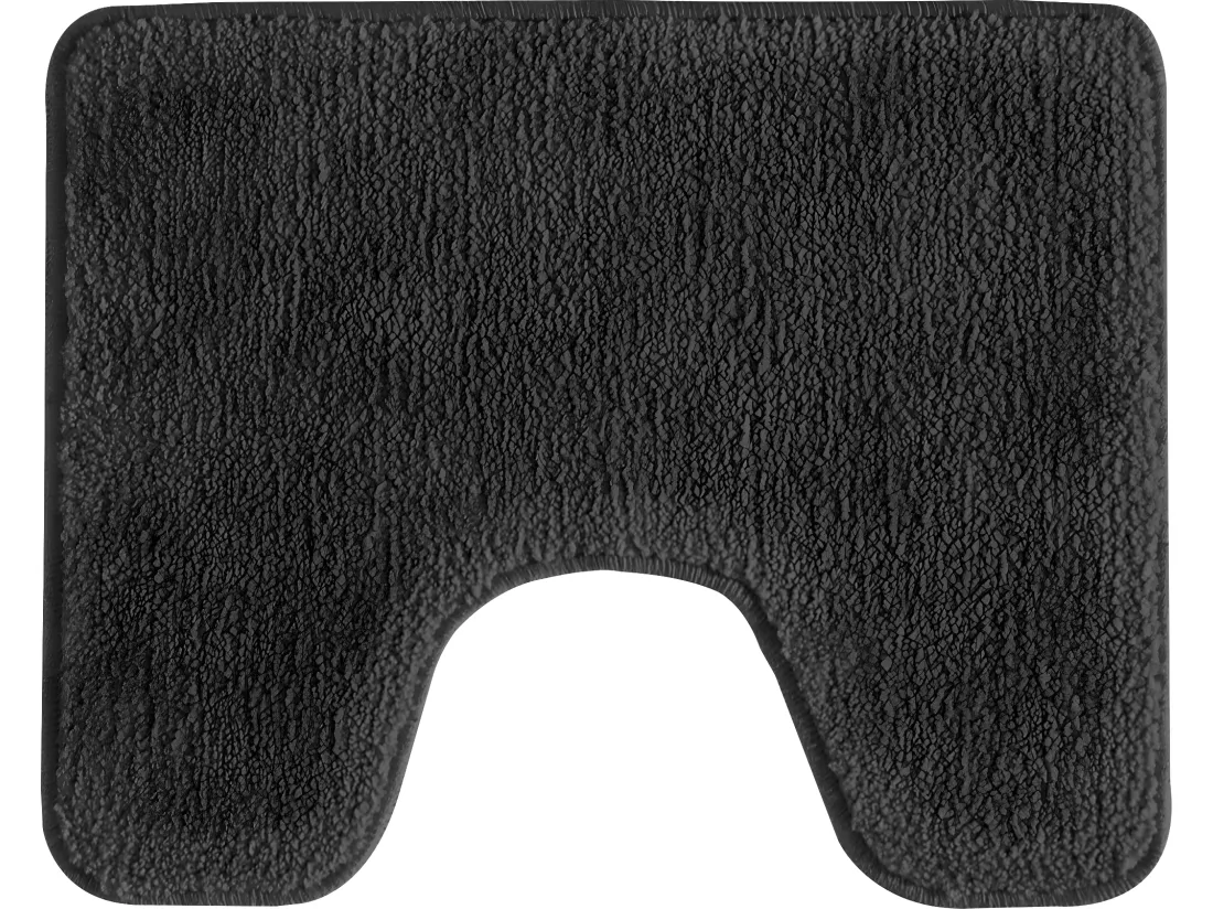 Tapis de toilette uni en polyester chocolat 50x40cm