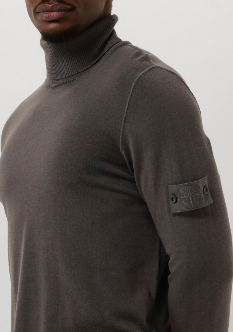 donkergrijze stone island trui t neck