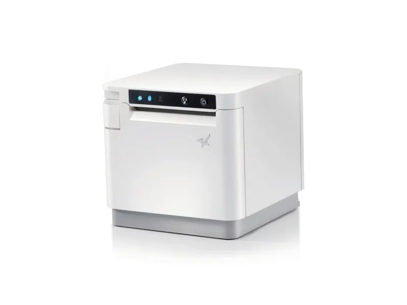 Star mC-Print3 MCP31CBI - Kvitteringsprinter - direkte termisk - Rulle (8 cm) - 203 dpi - op til 400 mm/sek. - USB-C, LAN, Bluetooth, USB vært - skærer - hvid