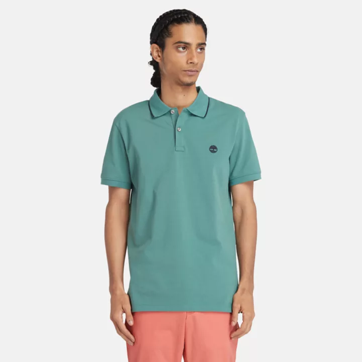 Polo à col imprimé Millers River pour homme en pin maritime
