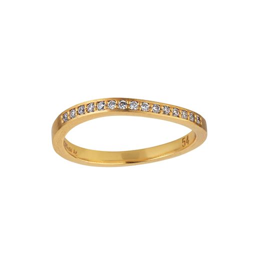 byBiehl Ocean Flow Sparkle Band Ring, Guld, 58