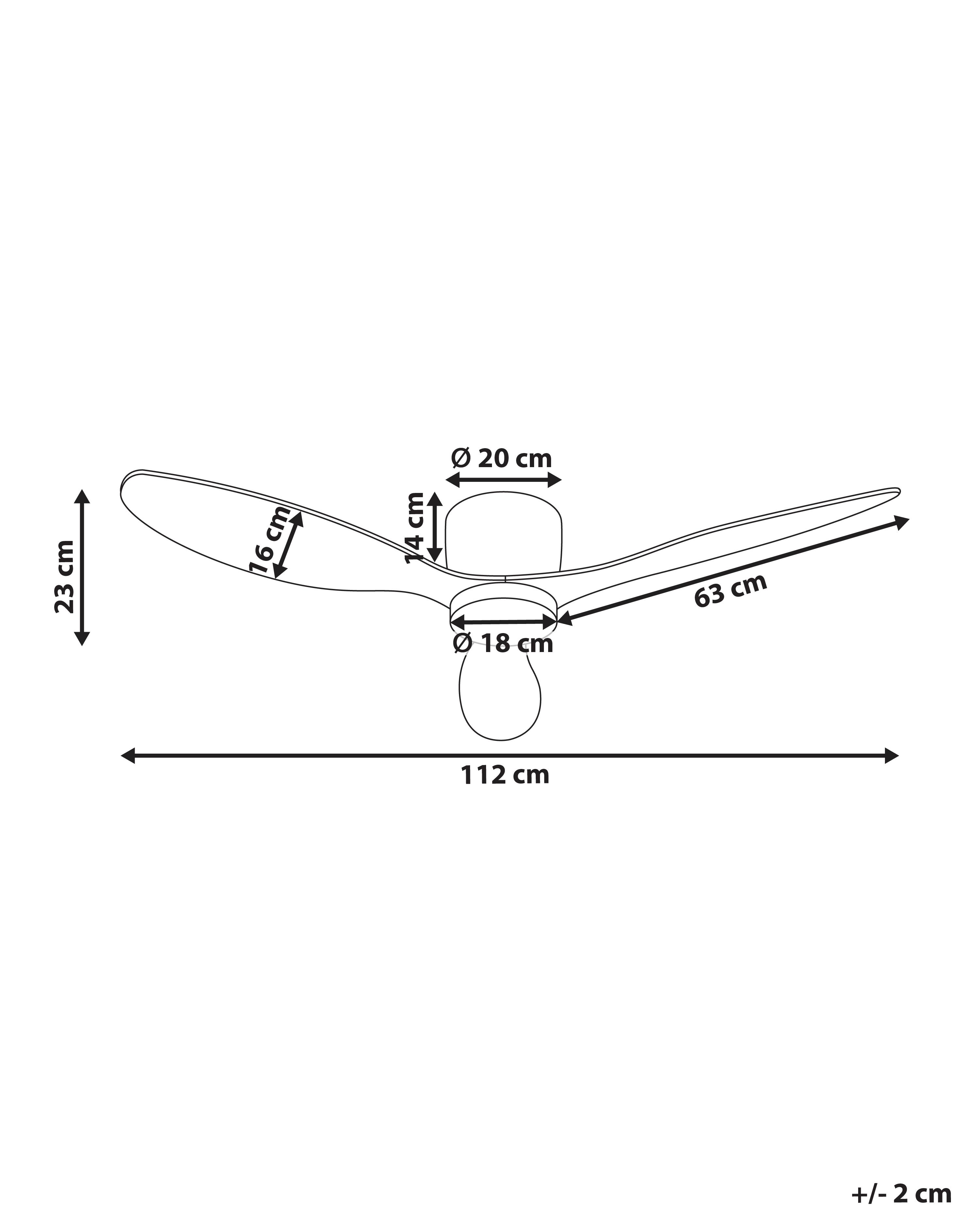 Plafondventilator met verlichting VEMBAR met afstandsbediening LED Wit