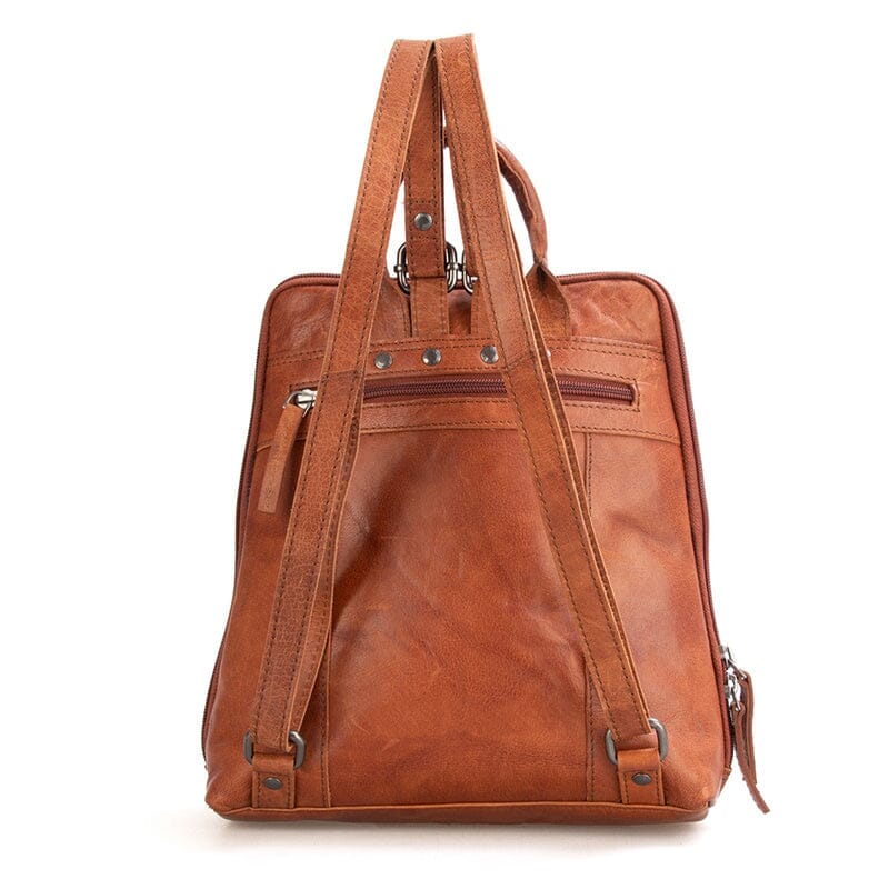 Spikes & Sparrow Bronco Texas Backpack Cognac
