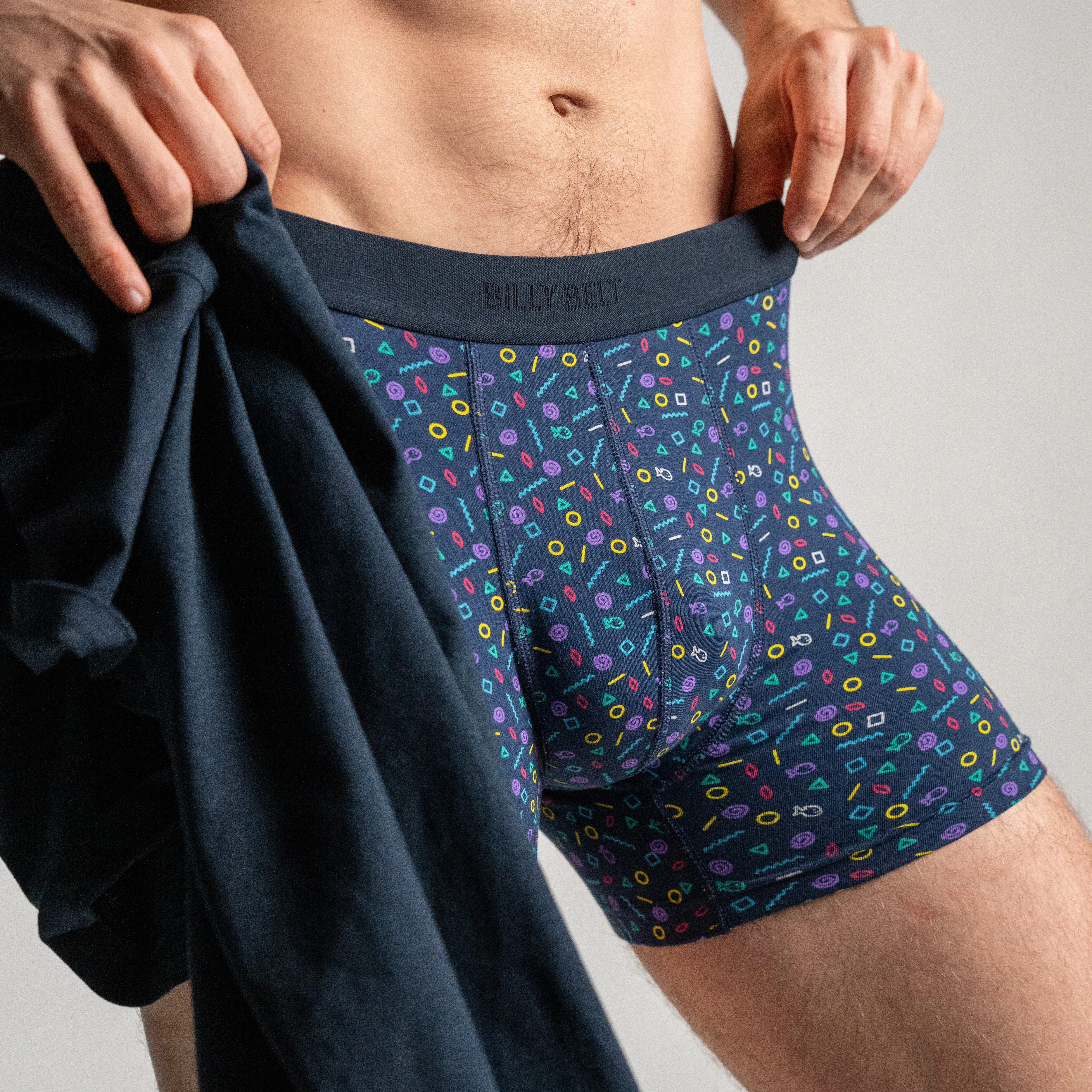 Back to 80's - Boxer en coton biologique | Bleu