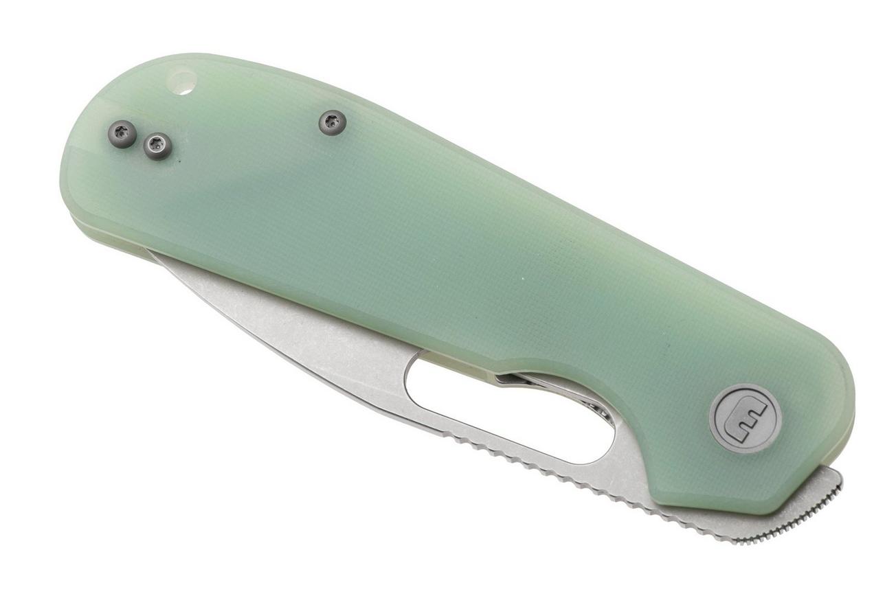 Eutektik EFD EFD-JSW-L Stonewashed 14C28N, Jade G10, linkshandig zakmes
