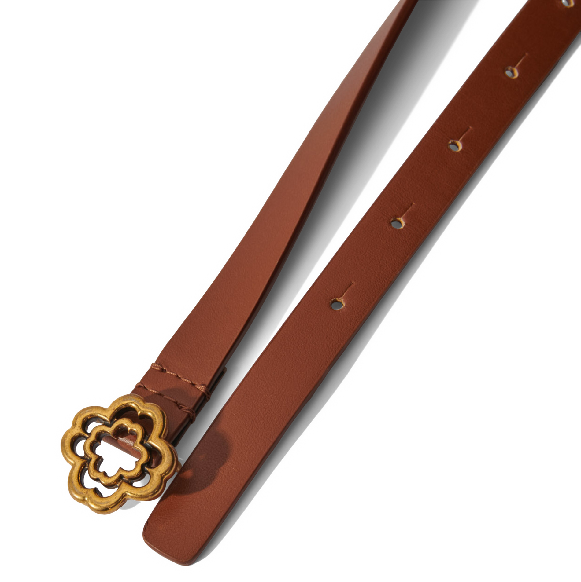 Ceinture en cuir lisse | Beige