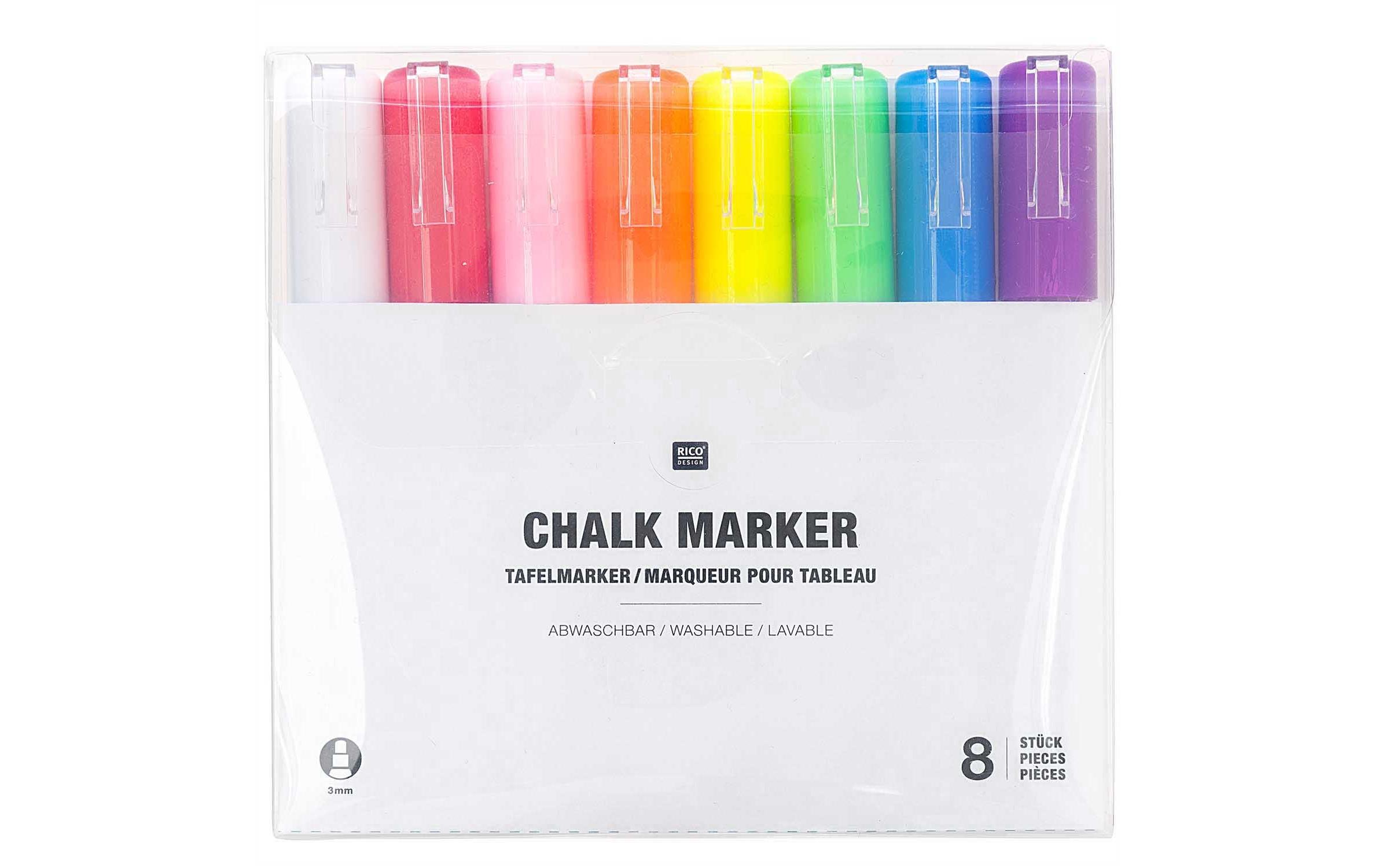 Kreidemarker 8 Stück, MehrfarbigKreativ mit Rico Design