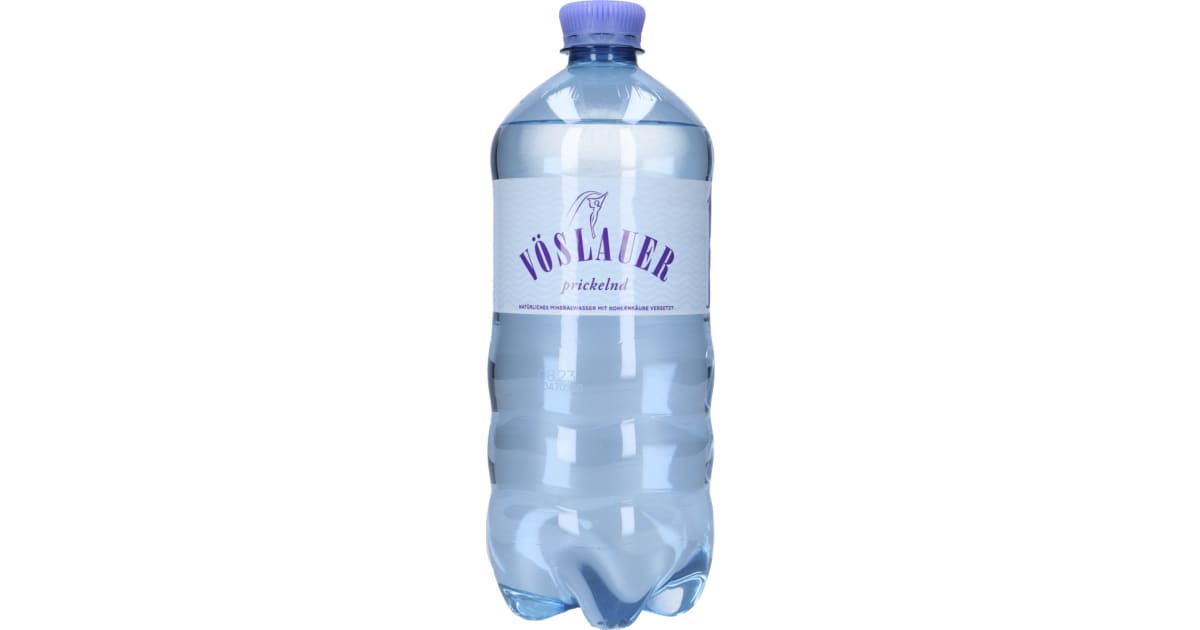 Vöslauer Mineralwasser prickelnd rePet 1,0 Liter (Einweg)