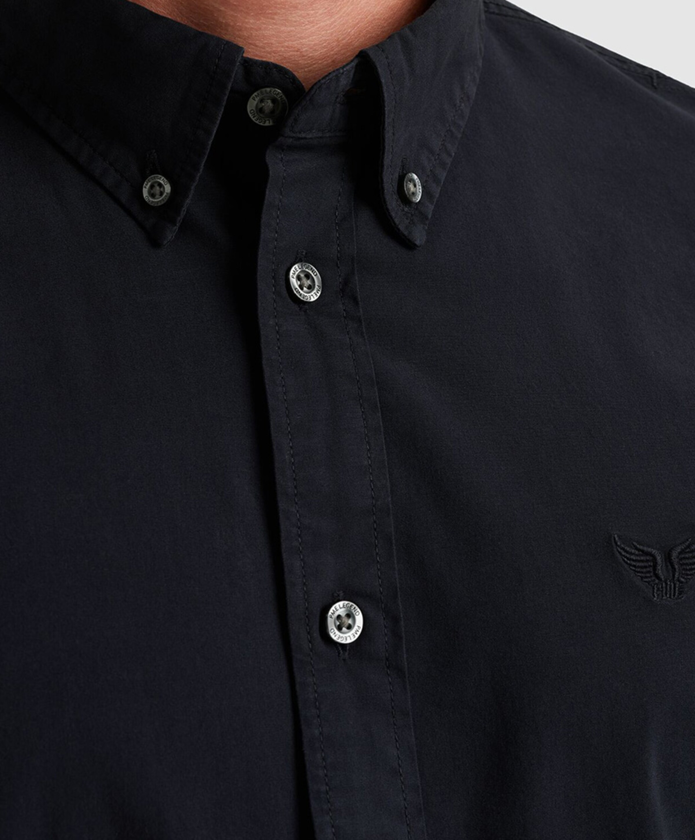 PME Legend Heren overhemd lange mouw blauw