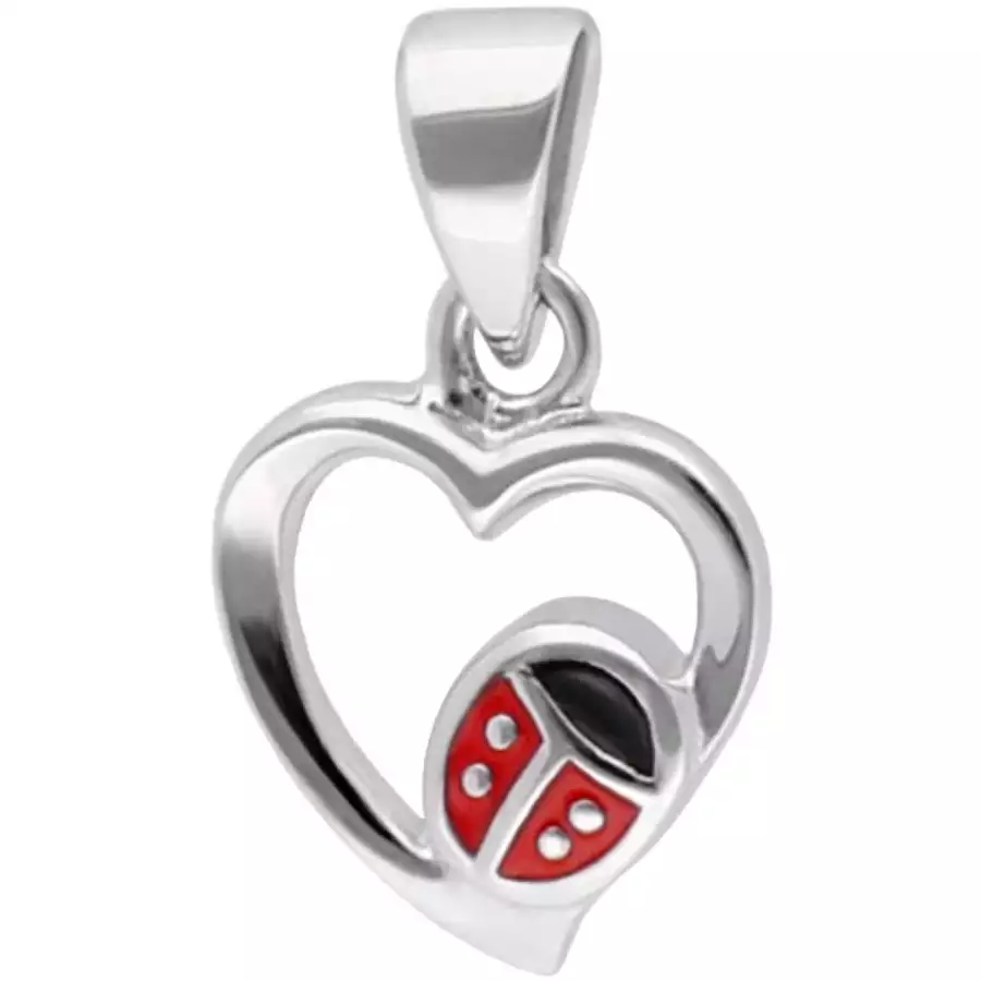 trendor Mädchen-Halskette mit Herz-Anhänger Silber 925 Collier silver