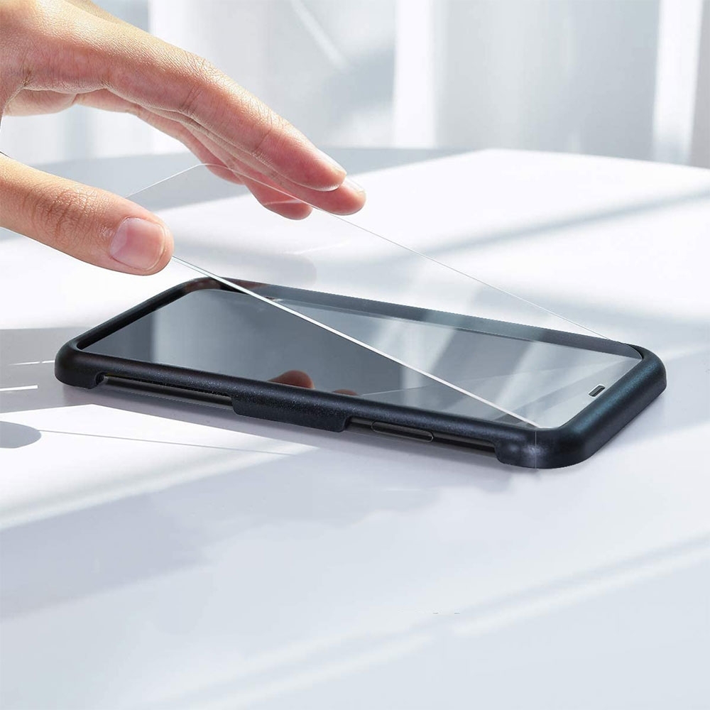 (2er Set) iPhone 11 / iPhone Xr Panzer Glas Display   Montagerahmen Case Friendly
