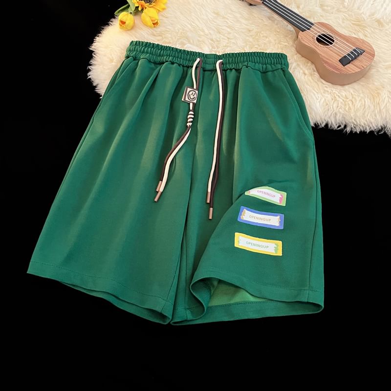 Breeson - Shorts met trekkoord en letters