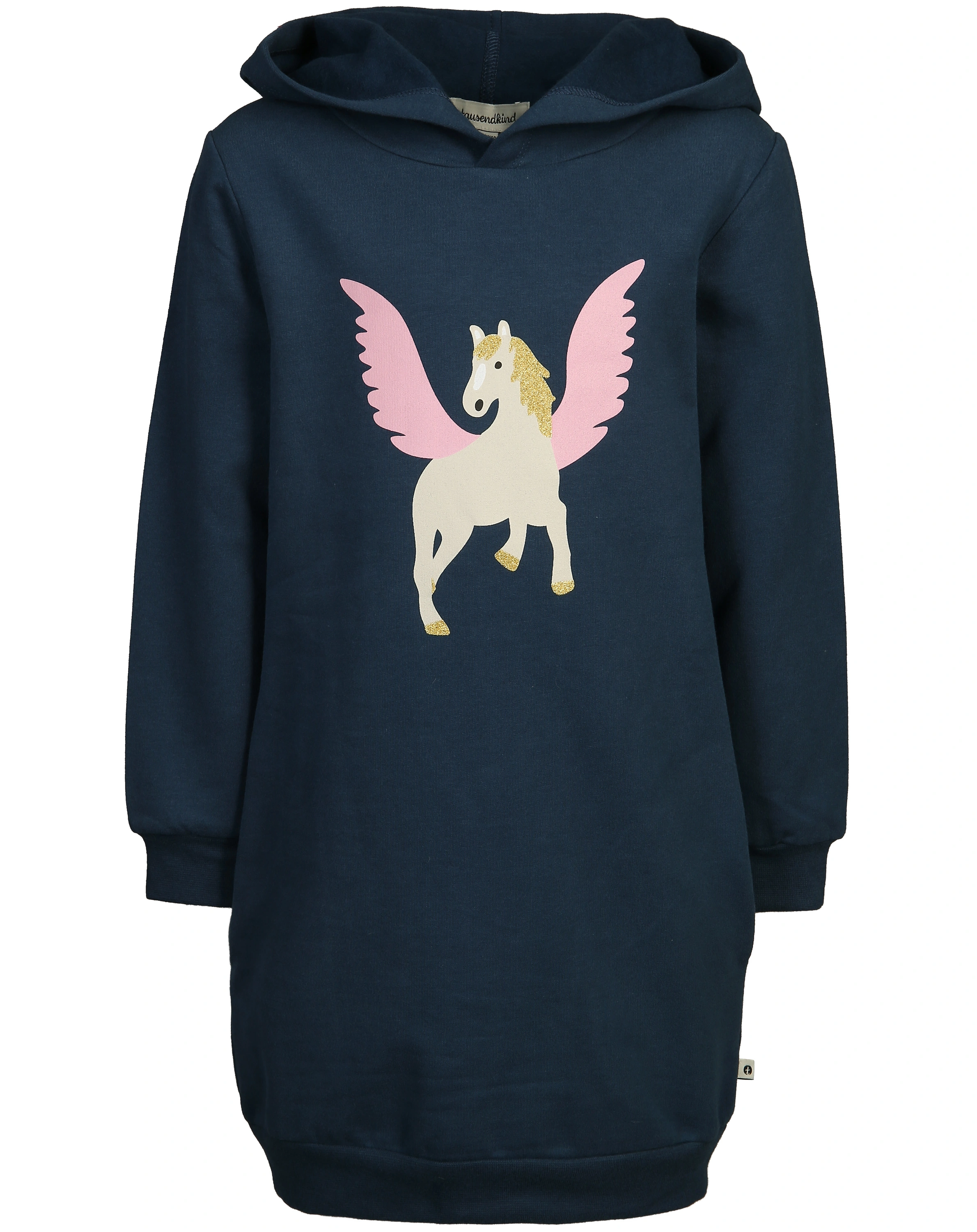 Sweat-Kleid PEGASUS mit Kapuze in dunkelblau