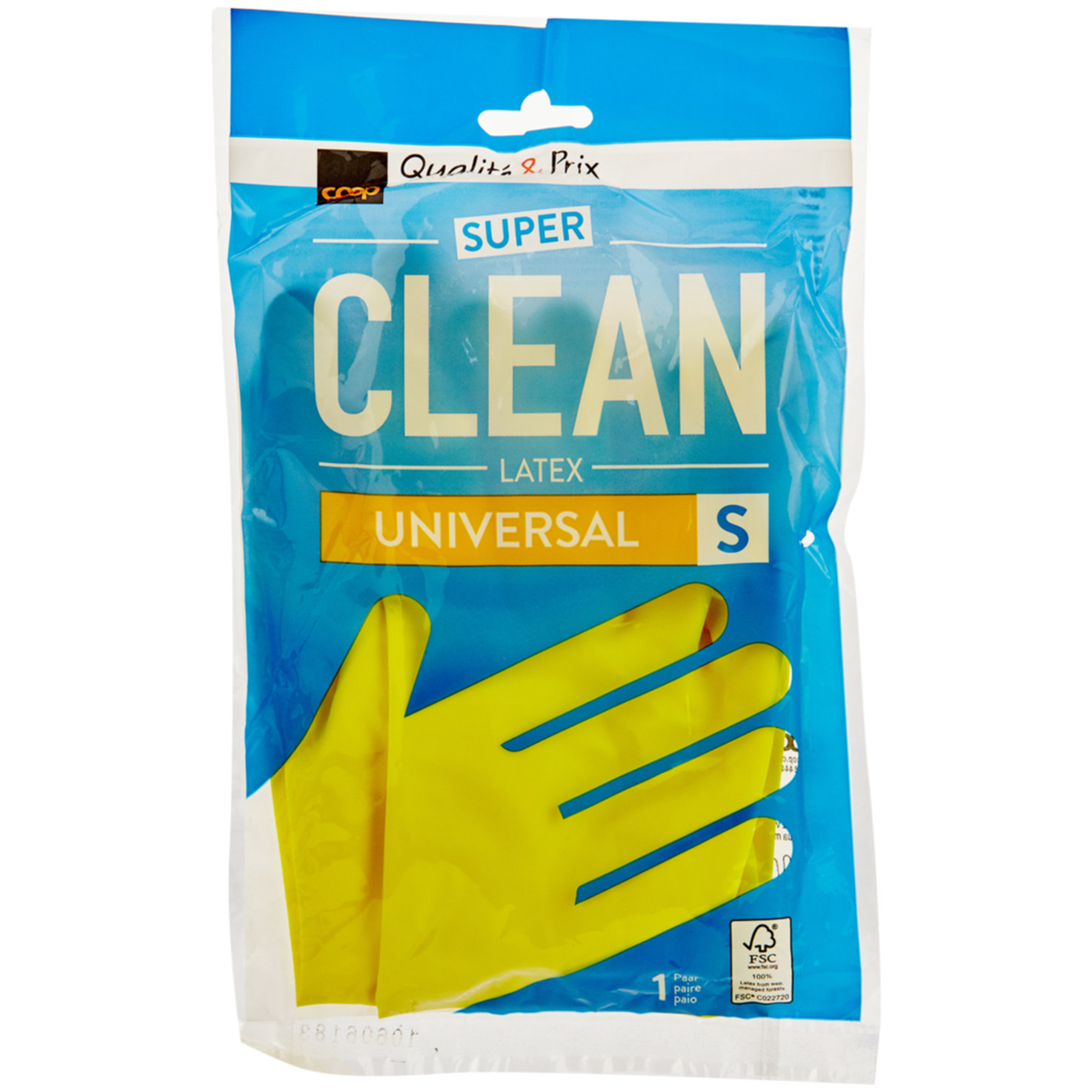 Super Clean Gummi-Handschuhe Universal gelb FSC S 1 Paar