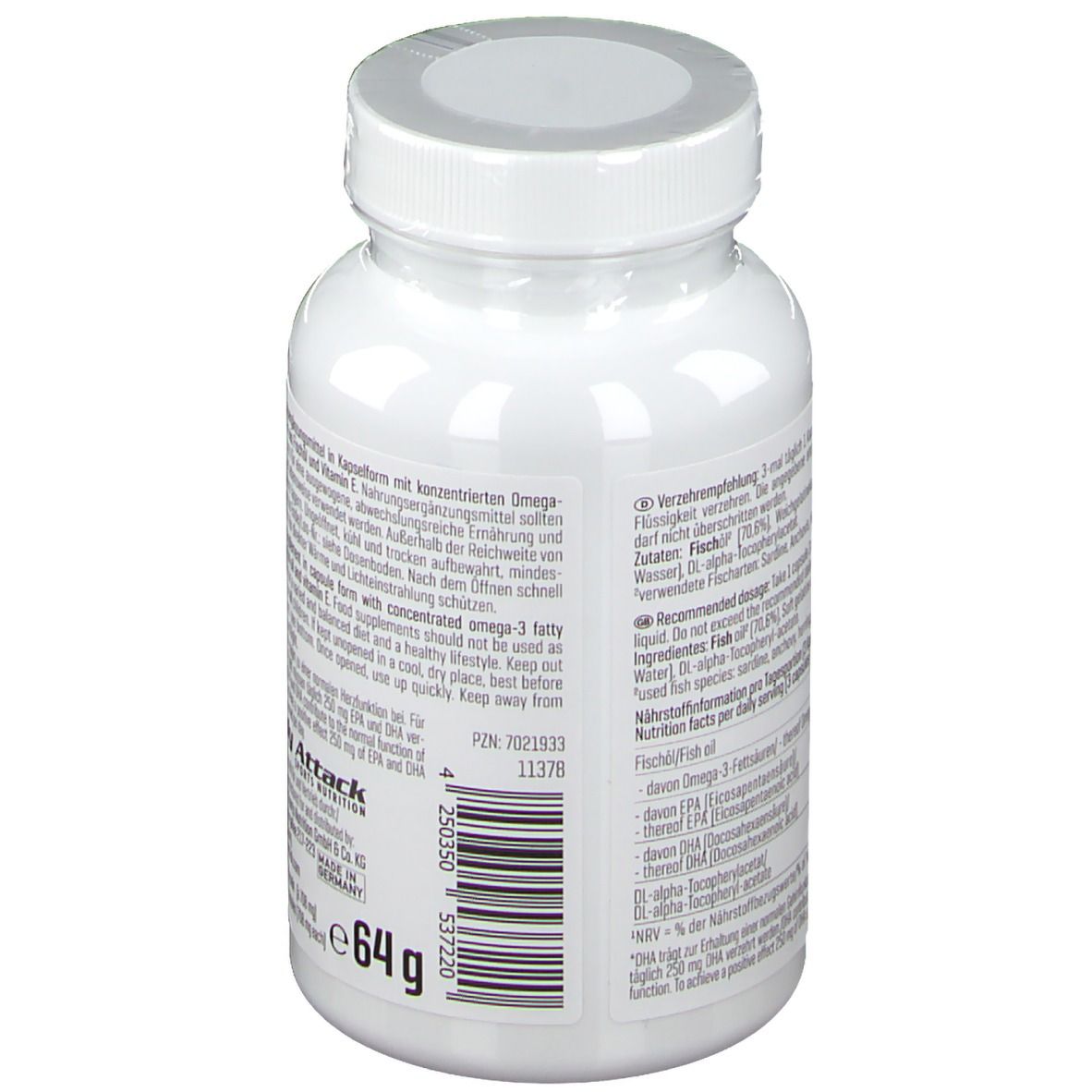 Body Attack Omega-3 Kapseln