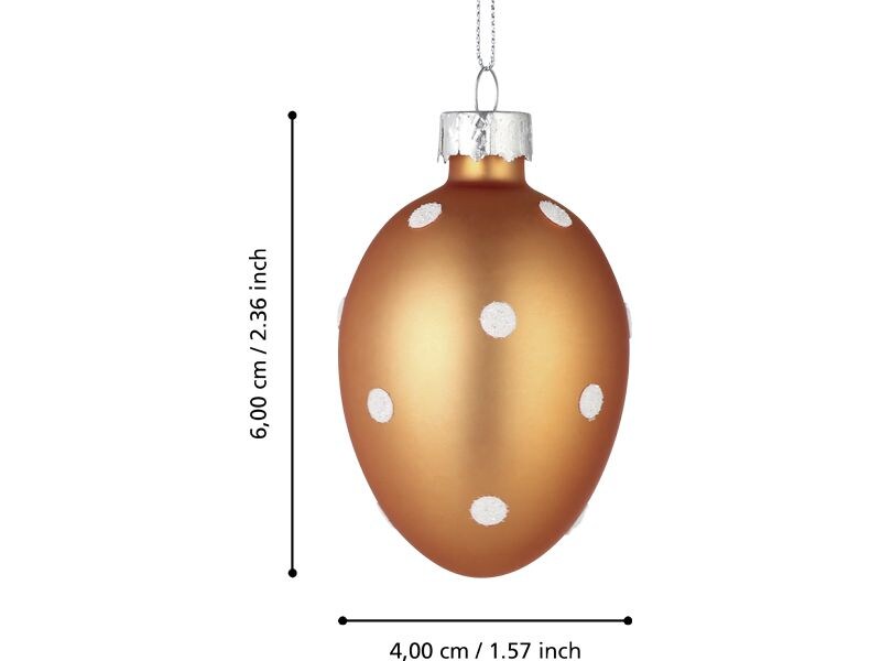 EGLO Aufhänger Fintry 3 Stück, Orange Ostereier zum Aufhängen