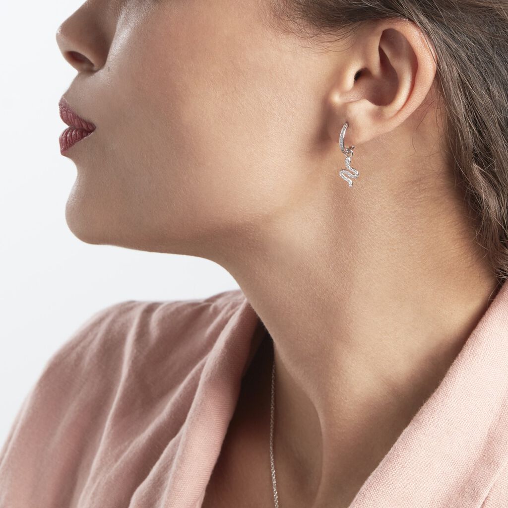 Créole Unitaire Argent Blanc Ancelin Oxydes De Zirconium