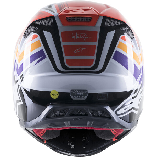 Alpinestars - Casque Supertech S-M10 Troy Lee Design Rouge / Blanc / Jaune / Violet
