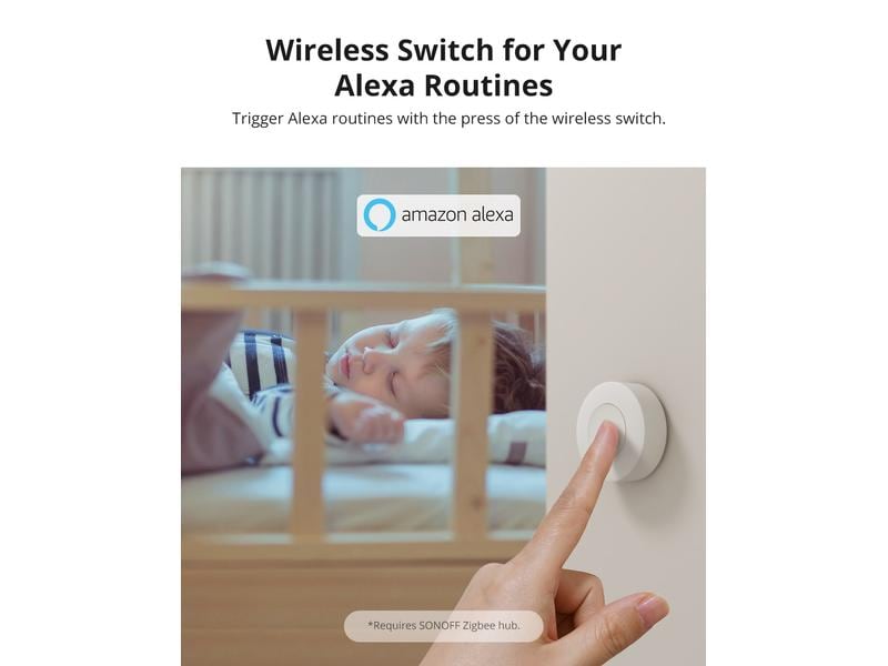 SONOFF WLAN-Schalter SNZB-01P DC 3 V Zigbee Wireless-Schalter