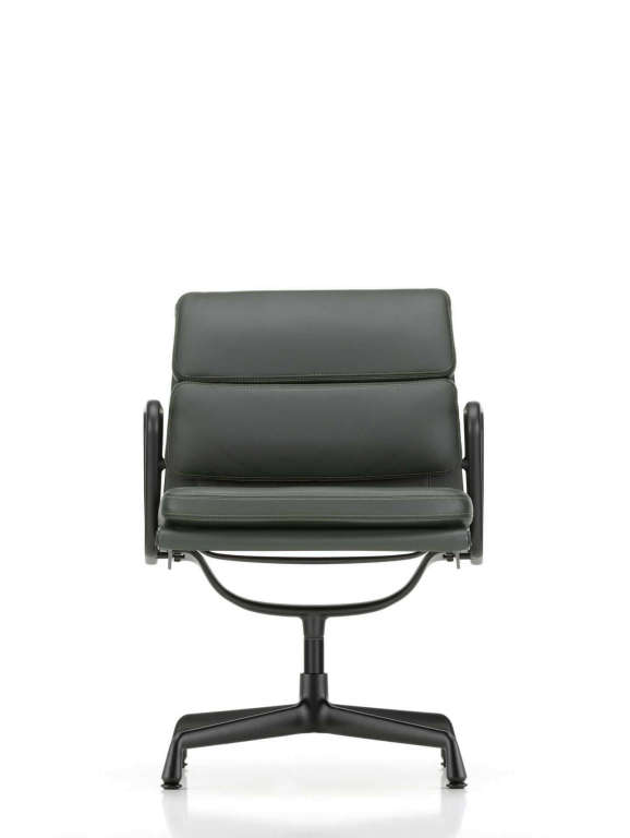 Vitra Aluminium Chair Black EA 208 Soft Pad