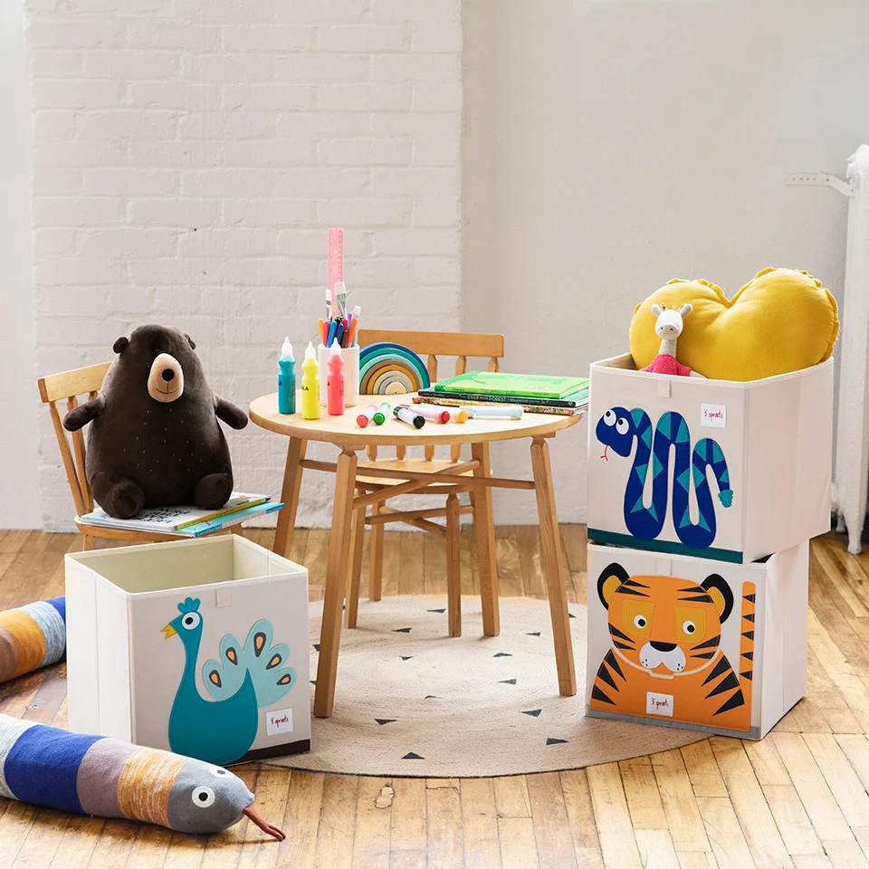 3 Sprouts - Storage Box - Blue Peacock