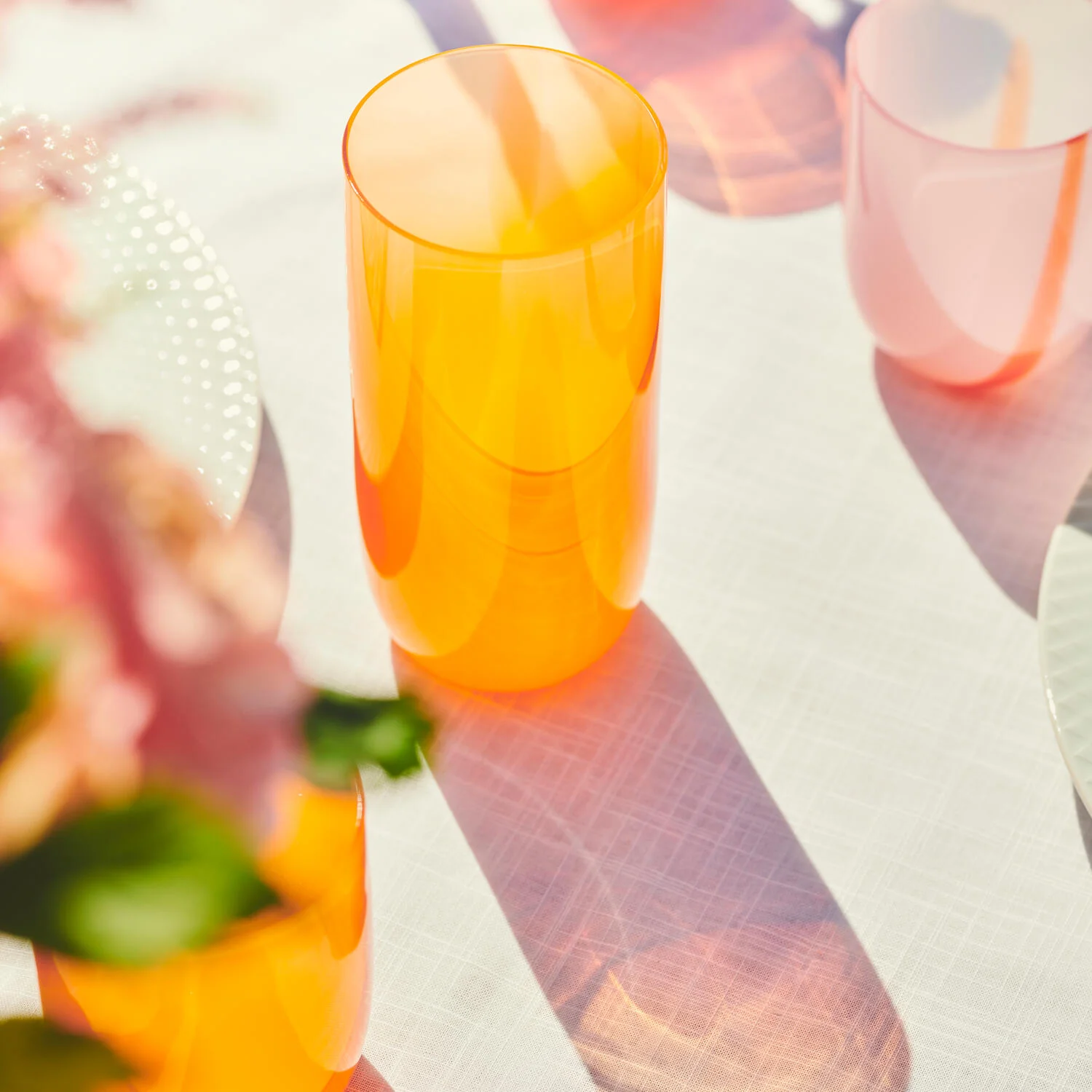 Kodanska  Flow Longdrink glas, orange/prikker - 40 cl.