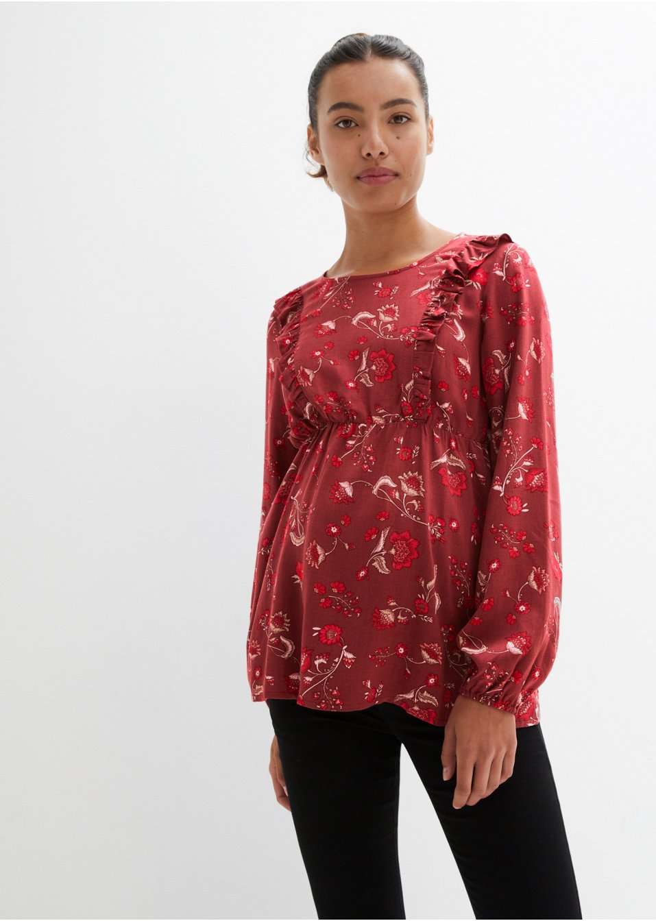 Zwangerschapsblouse / voedingsblouse van viscose
