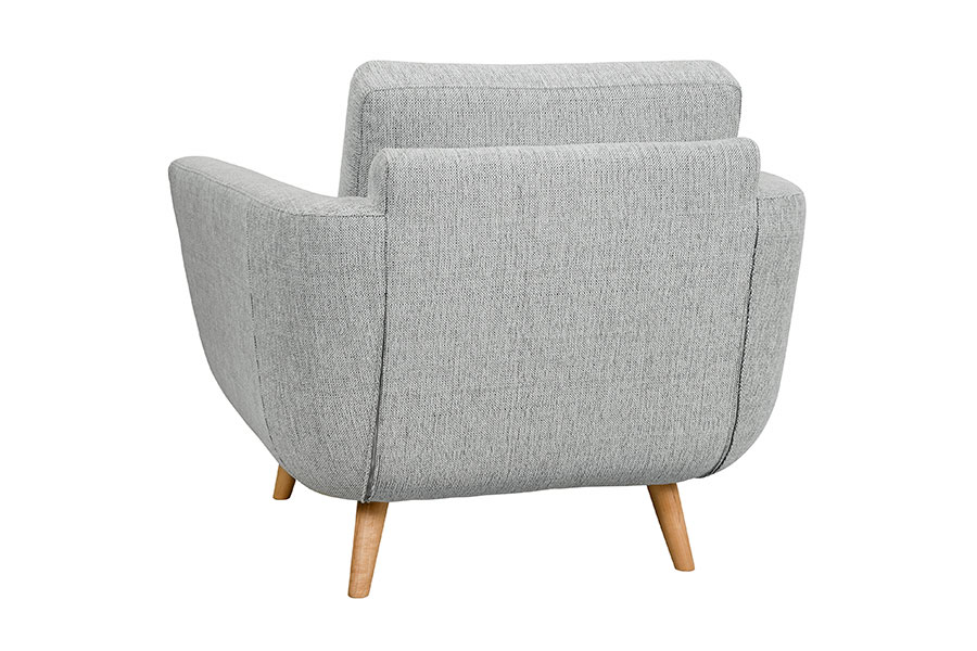 Sun stol Tekstil Cortina 1108-75 Silver med ubehandlede treben.