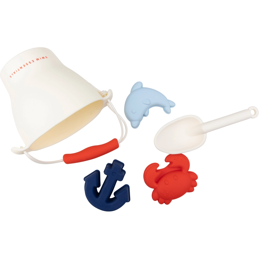 Swim Essentials Ocean Silikon Strand Set mit Eimer, Schaufel und 3 Förmchen