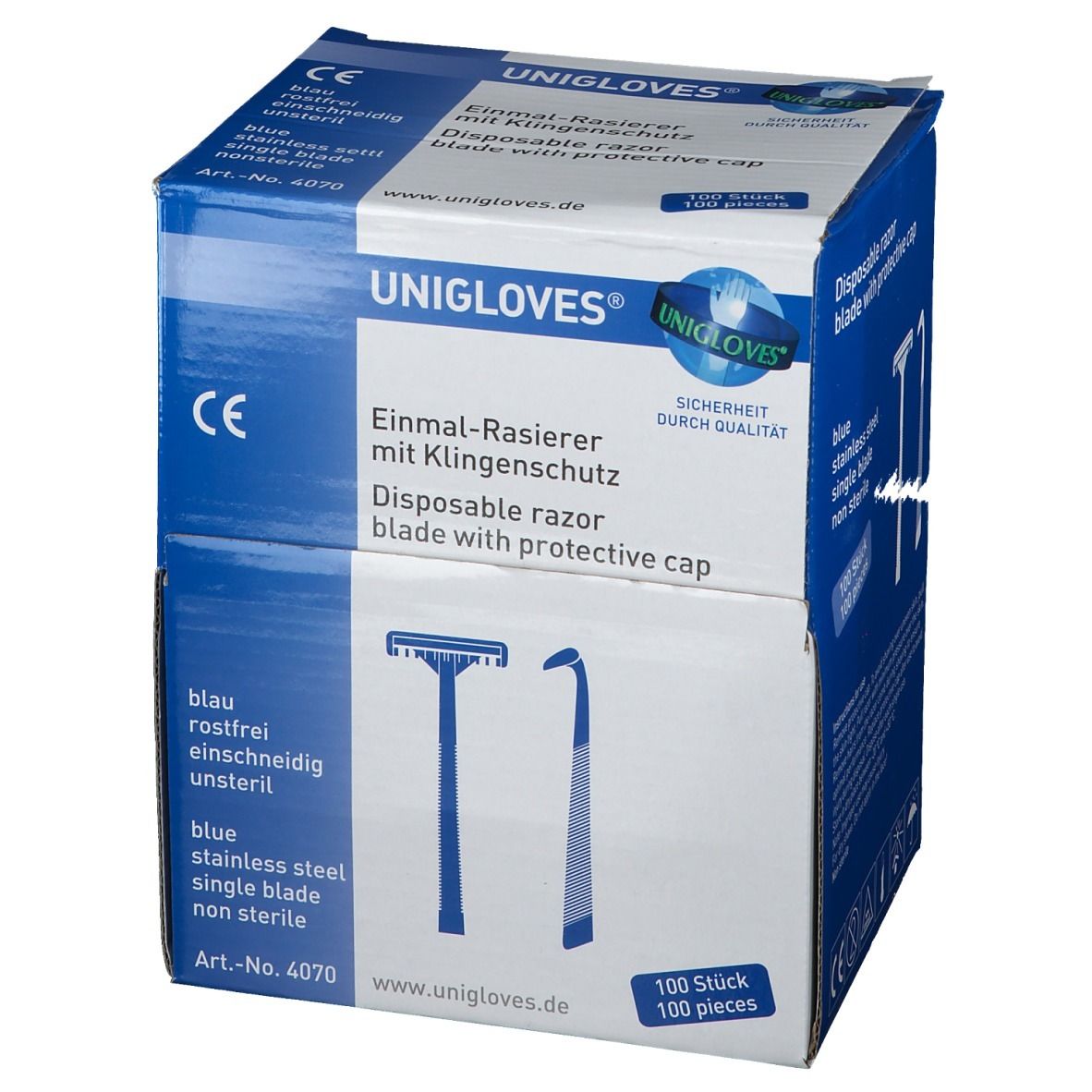 Einmalrasierer blau