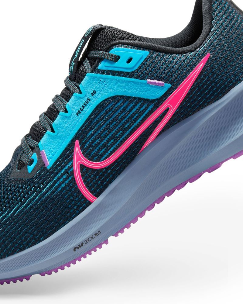 Chaussures de running Nike Pegasus 40 Noir & Bleu pour femme