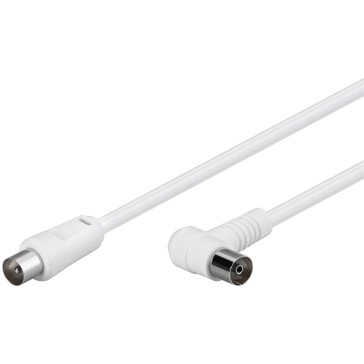 Vinklet antennekabel (80 dB), 2x skjermet