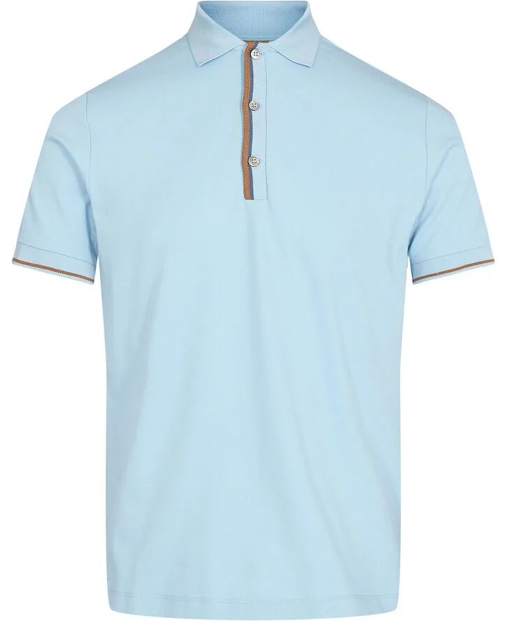 Mos Mosh Gallery Harvey Polo SS Tee Sky blue