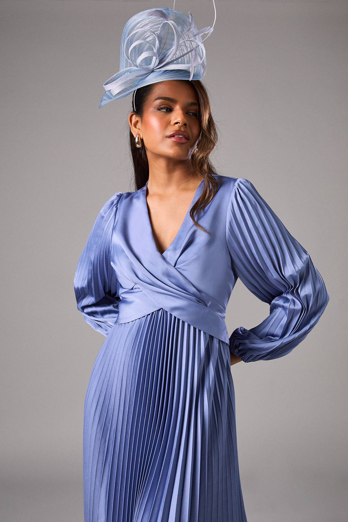 Coast Robe Midi à Jupe Plissée Petite
