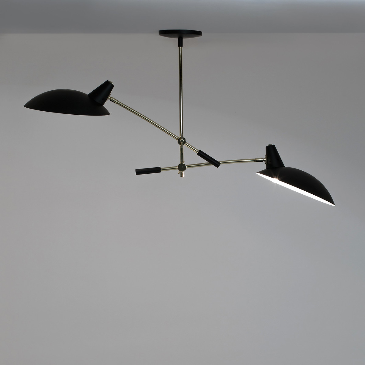 LA REDOUTE INTERIEURS<br>Candeeiro suspenso duplo de metal, Rosella