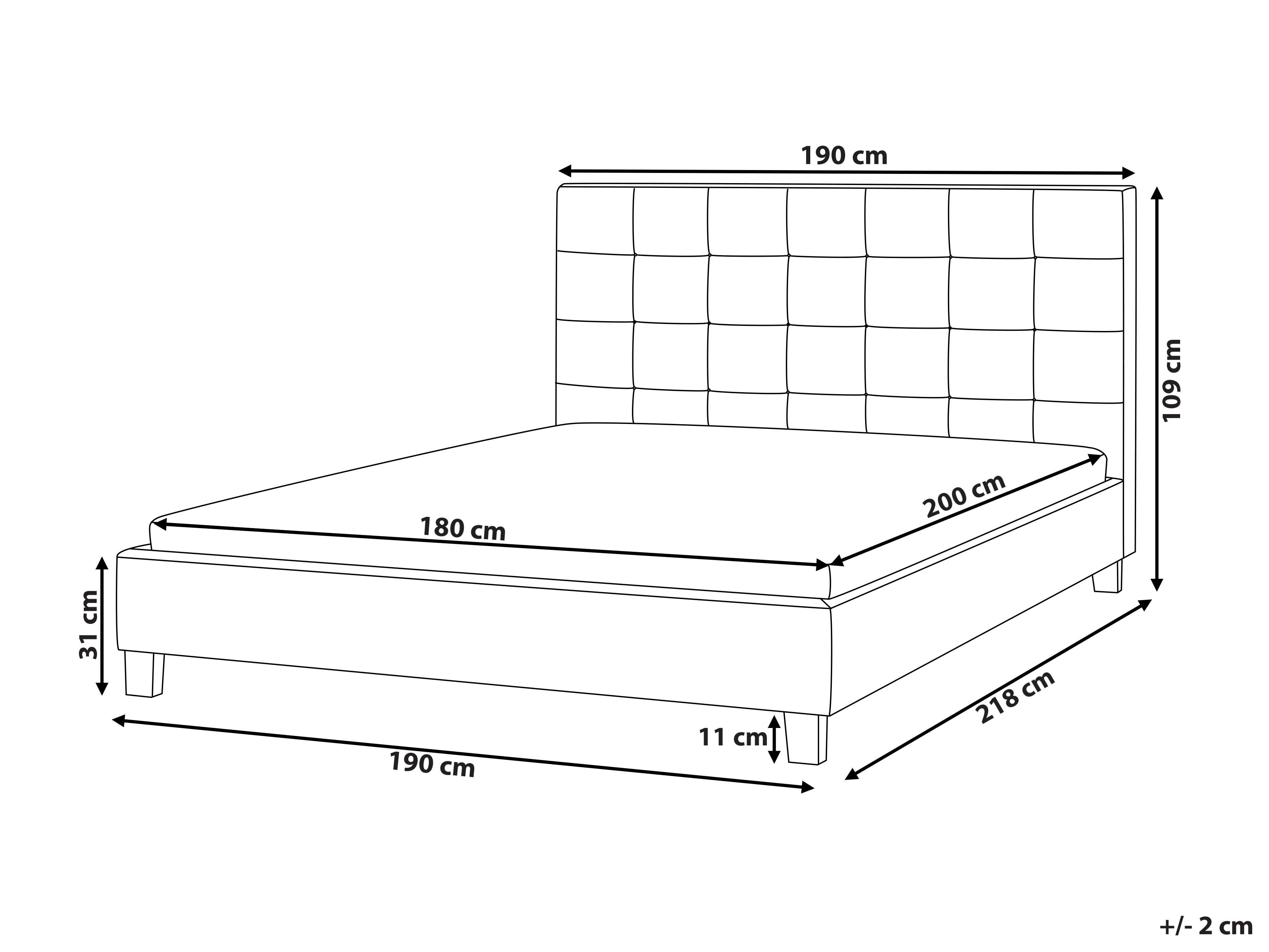 Waterbed Stof LA ROCHELLE 180 x 200 cm Beige
