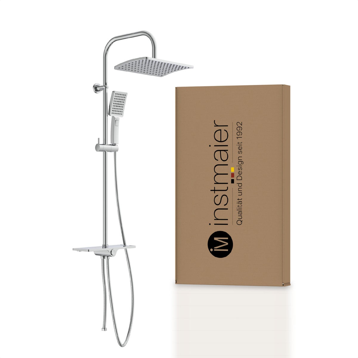 instmaier DS3 regendouche, chroom, met planchet