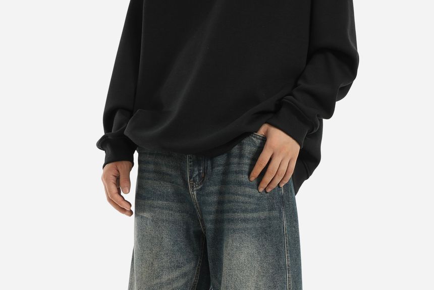 Meiksip - High-Waist Wide-Leg Jeans