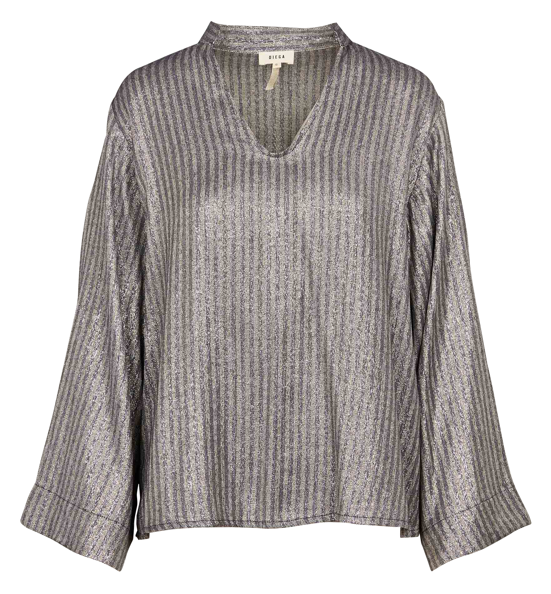 TIOSCA - Top ample manches longues métallisé| Beige