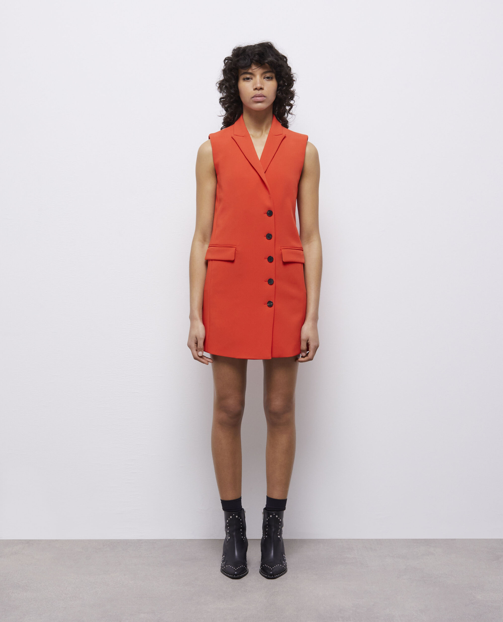 Robe type tailleur courte orange