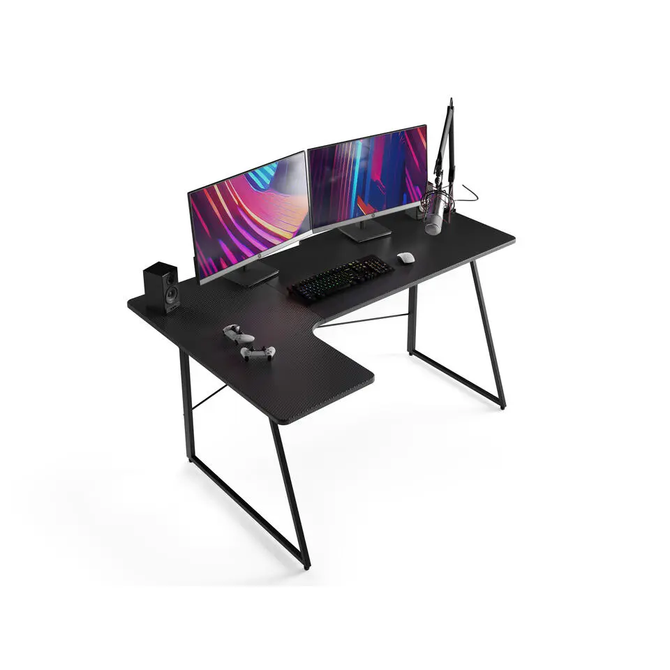 Bureau - Game bureau - Hoekbureau - 160 x 100 x 75 - Zwart
